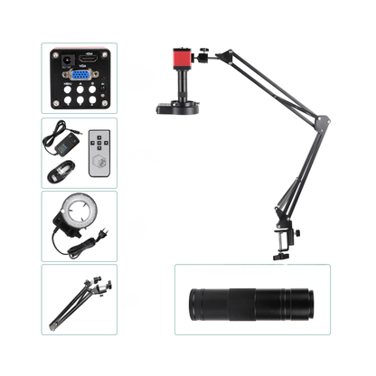 13MP Digital Microscope 150X HDMI VGA for Soldering