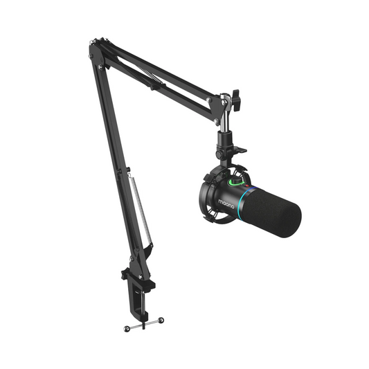 Pro USB Podcast Microphone with Tap to Mute Black