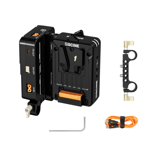 Professional Dual V-Mount Power Plate with Multiple Output Ports