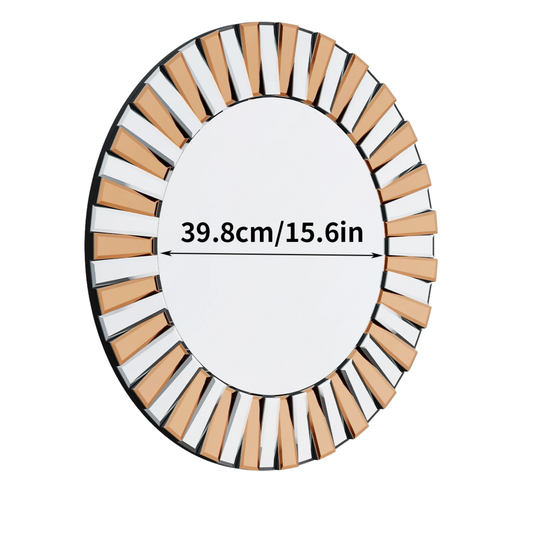 Decorative Round Starburst Wall Mirror for Hallway Bathroom