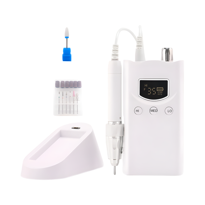 35000RPM Portable Electric Nail Drill 85W White