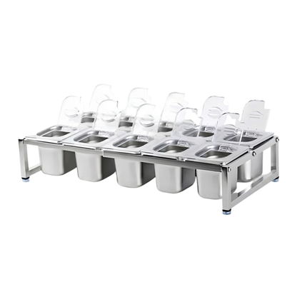 10 Piece Stainless Steel GN Pans Buffet Display Set