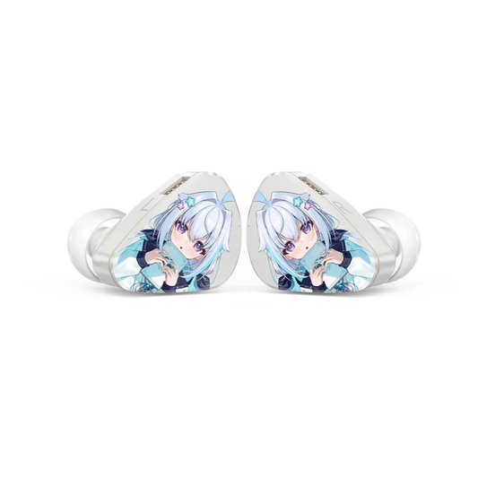 Portable Silver HiFi Earbuds Interchangeable Panels