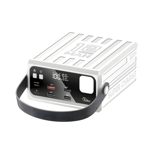 White 120000mAh Portable Power Bank 30W Fast Charge