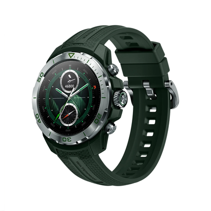 Rugged GPS Sports Smartwatch 10ATM Waterproof Green