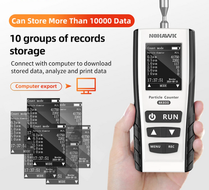 Portable 6 Channel Air Pollution Detector with Printing Function