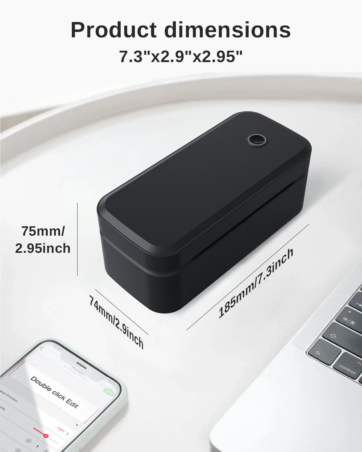 Wireless Bluetooth Thermal Label Printer Set 110mm for Shipping