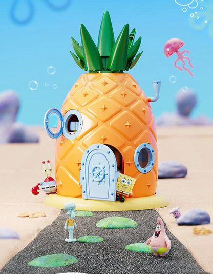 SpongeBob Tentacles Stone House Building Block Model Set With Box