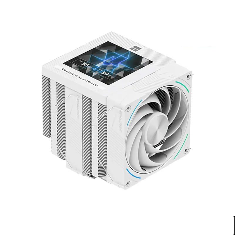 White Vision CPU Cooler with Dual Tower Heat Sink