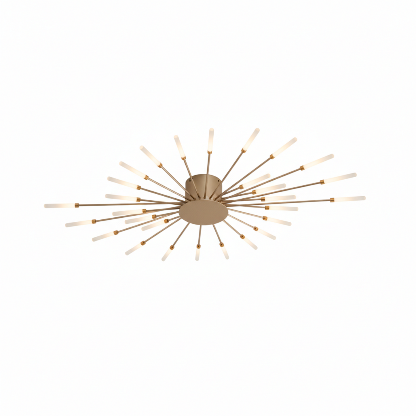 Matte Gold LED Ceiling Lamp 28 Lights for Living Room
