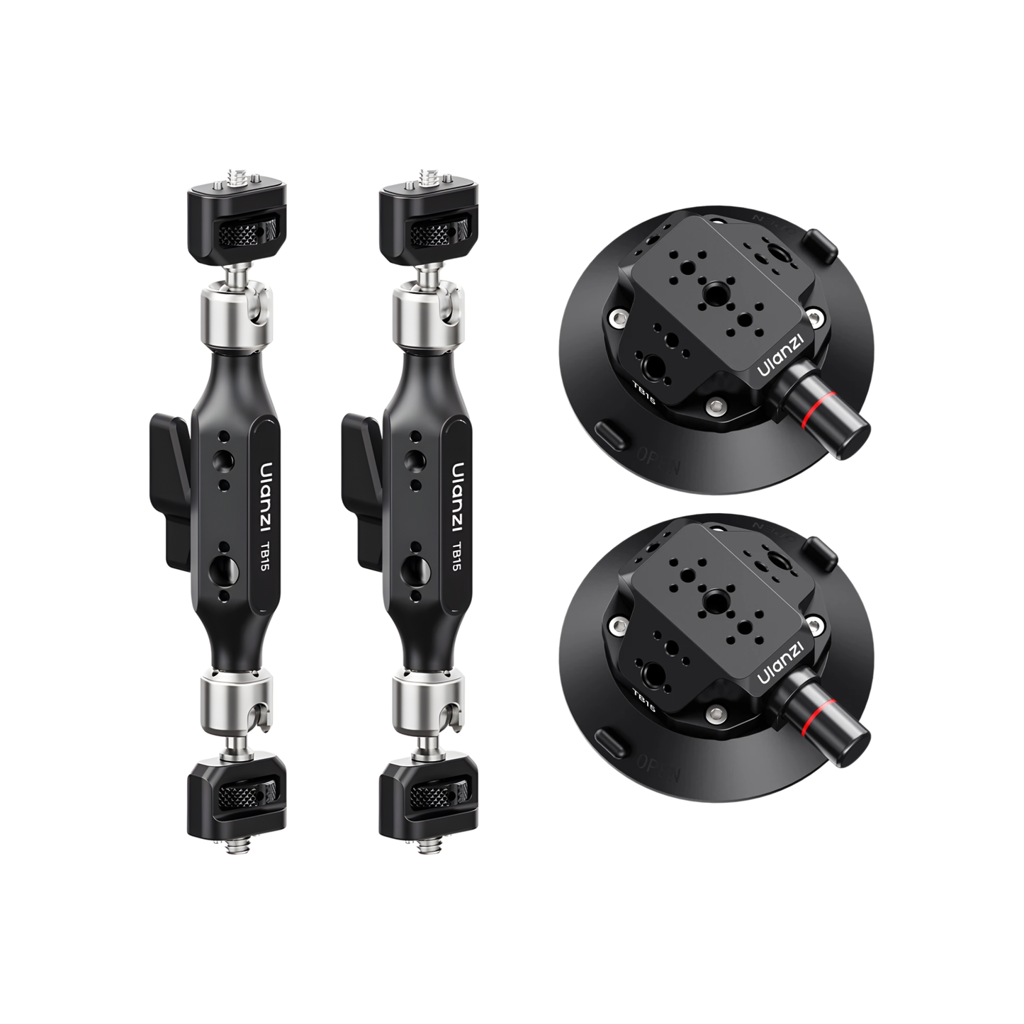 2 Suction 2-Arm Magic Camera Mount for Vehicles