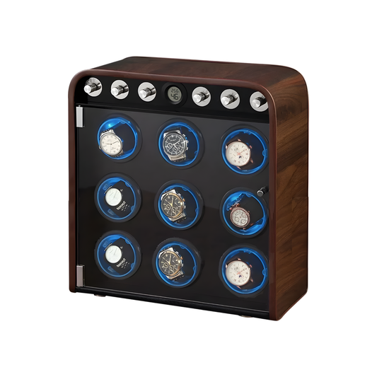 9 Slot Luxury Wooden Automatic Watch Winder Box