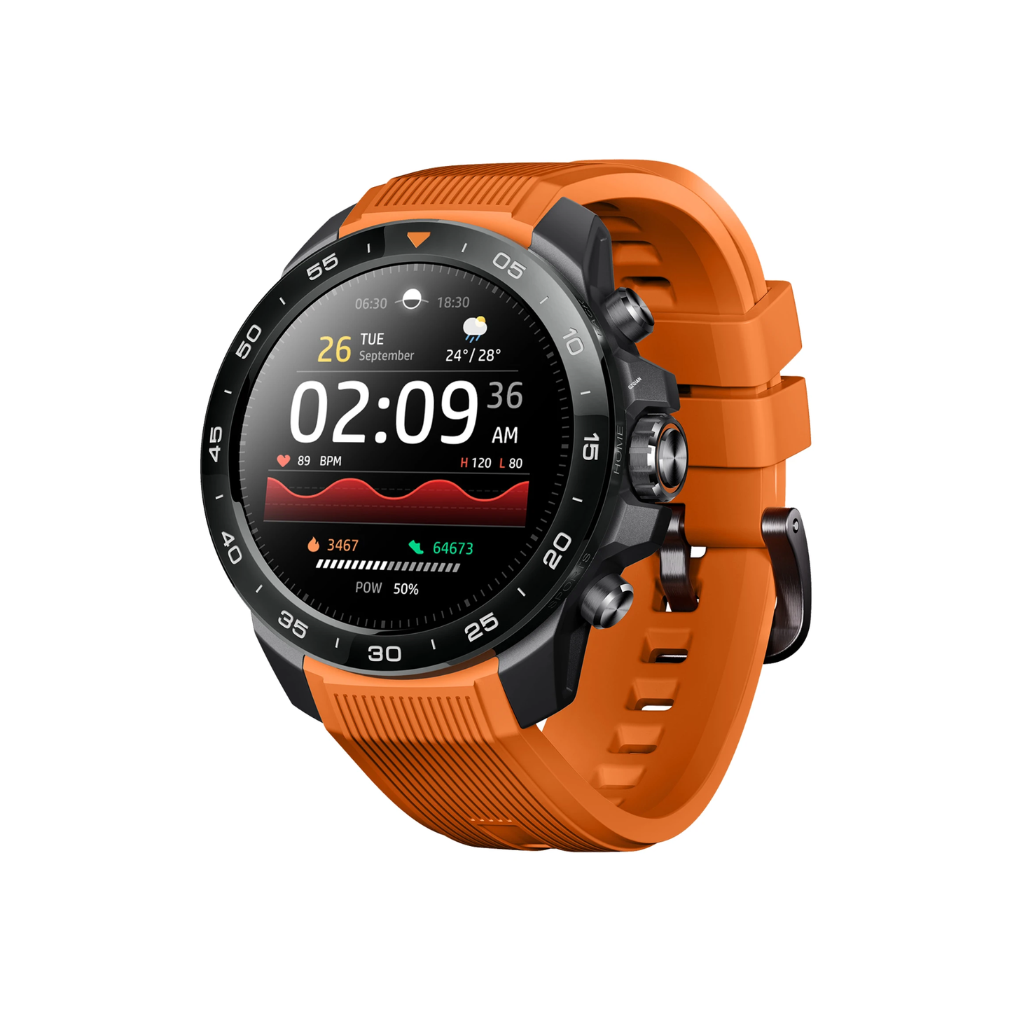 Rugged GPS Smart Watch Ceramic Bezel 10ATM Waterproof