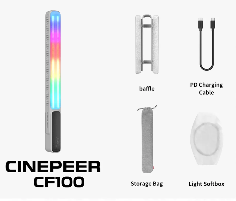 100W Handheld RGB LED Stick Light for Video