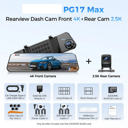 128GB Dashcam Full HD High-Speed Recording