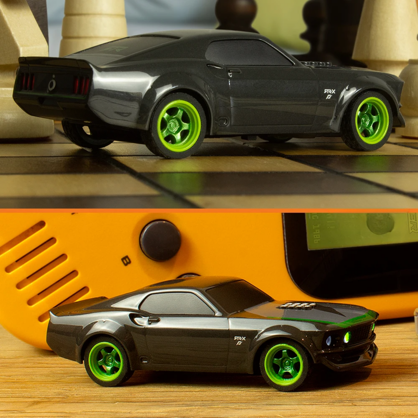 Portable 1/64 RC Race Car for Desktop Fun