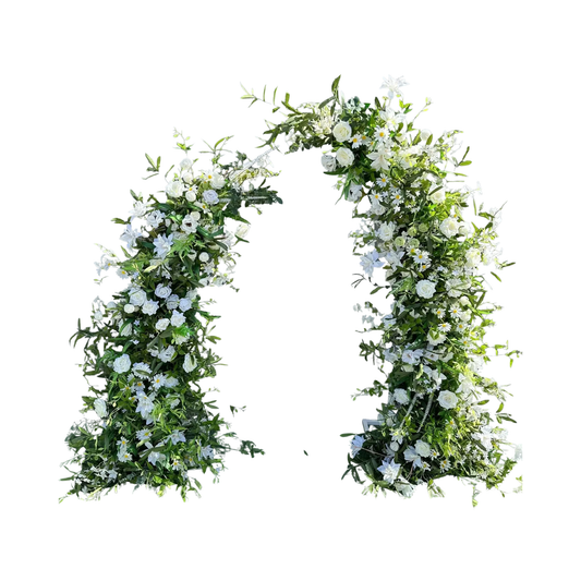 0.9m to 1.2m Green Artificial Flower Arch with Stand