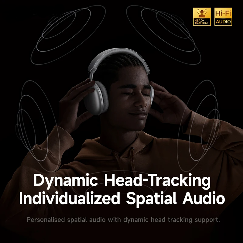 F8 MAX Silver Noise Cancelling Wireless Headset with HD Mic