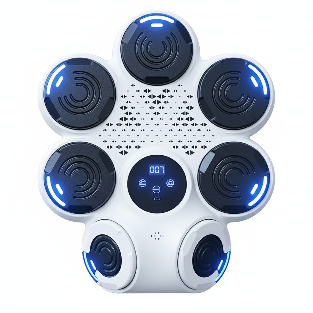 White Music Boxing Machine Bluetooth Wall Mounted Gym Target