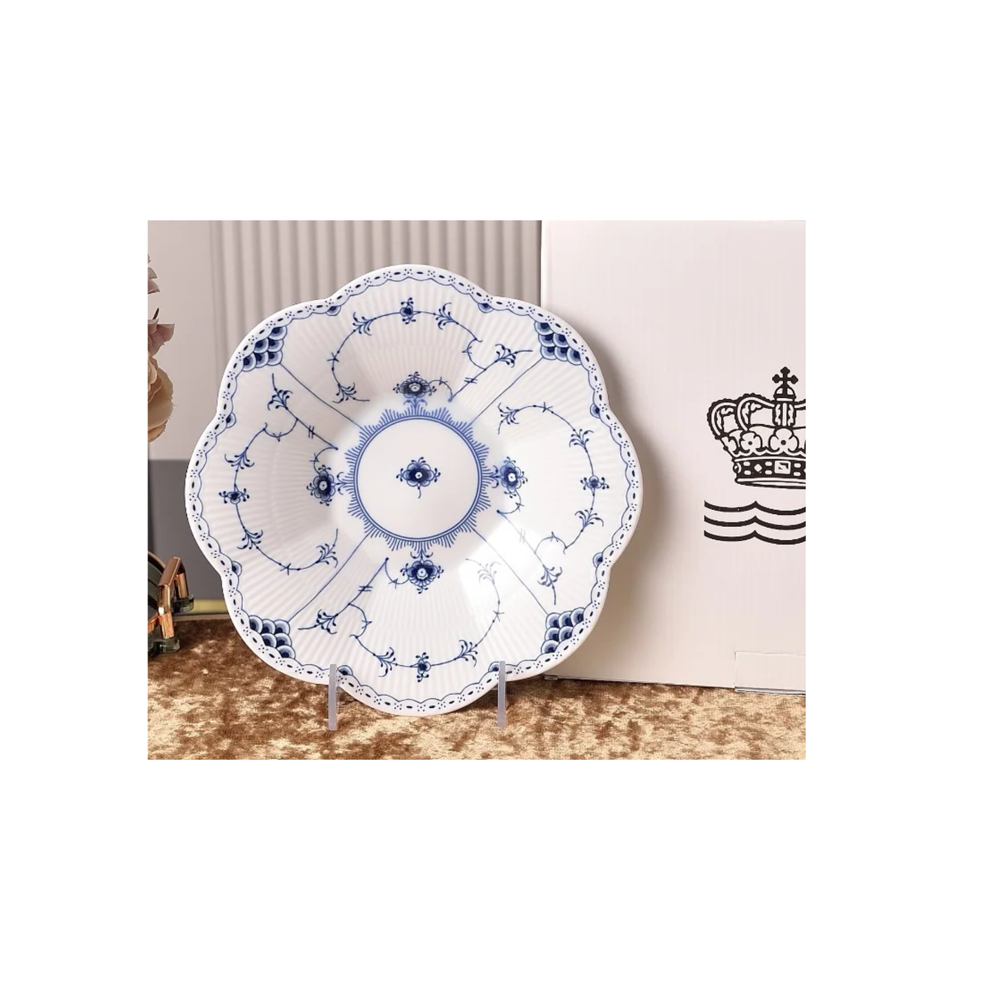 10in Blue Porcelain Teapot Serving Set