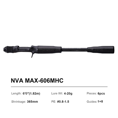 6ft Travel Fishing Rod 1.5-20g Soft Lure Spinning Rod