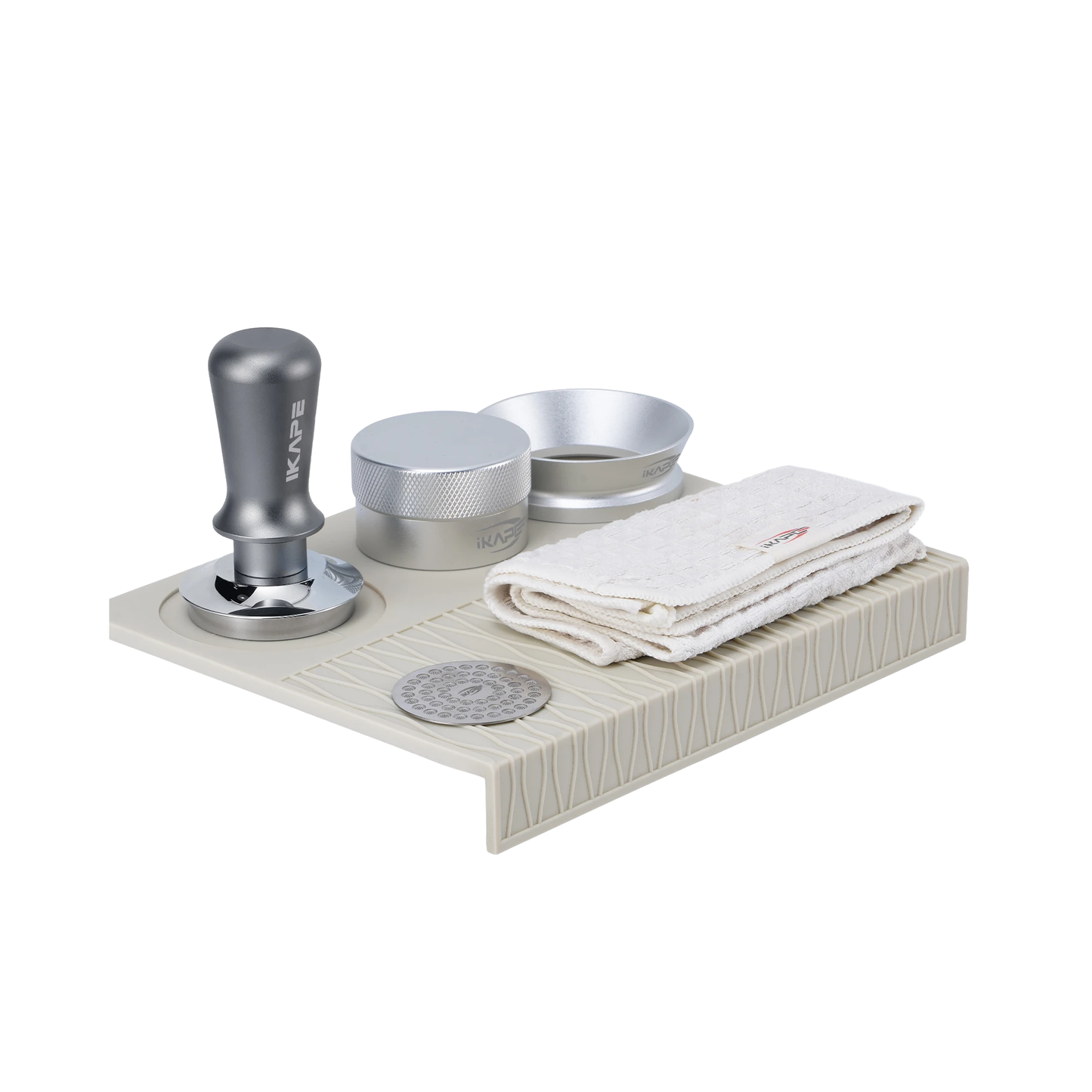 6 in 1 Silver 53.3mm Coffee Tamper and Distributor Set
