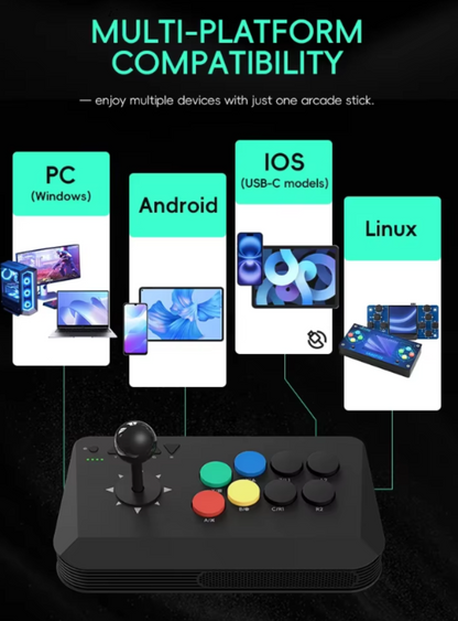 Wireless Arcade Fight Stick 2-Pack Bluetooth Controller Y3A MAX