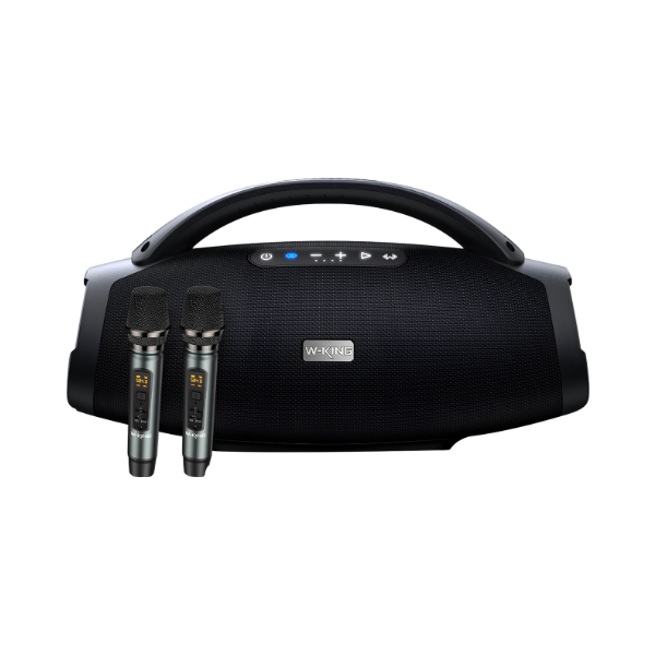 200W Portable Bluetooth Party Speaker with Dual Wireless Microphones