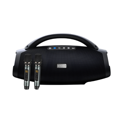 200W Portable Bluetooth Party Speaker with Dual Wireless Microphones