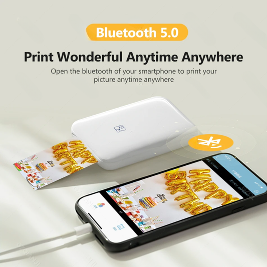 Rechargeable Pocket Photo Printer for Instant Prints