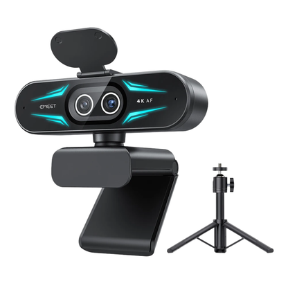 4K 60fps Streaming Webcam with RGB Ring Light
