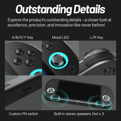 Smart Retro Gaming Console 4.96 Inch IPS Screen Linux