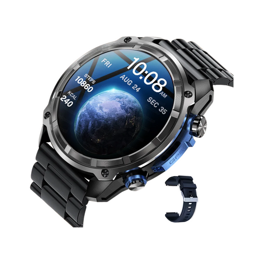 Black Steel GPS Smart Watch with 4GB Memory