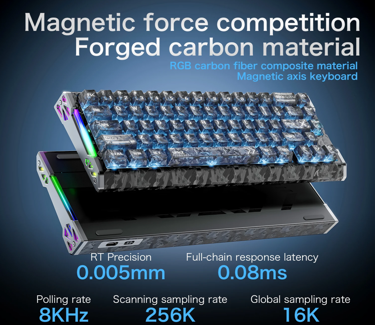 60% Hall Effect Gaming Keyboard 8000Hz Rapid Trigger