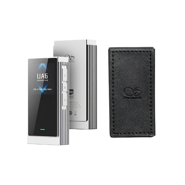 Portable Quad DAC Headphone Amplifier Silver with Case