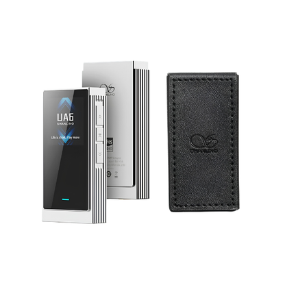 Portable Quad DAC Headphone Amplifier Silver with Case