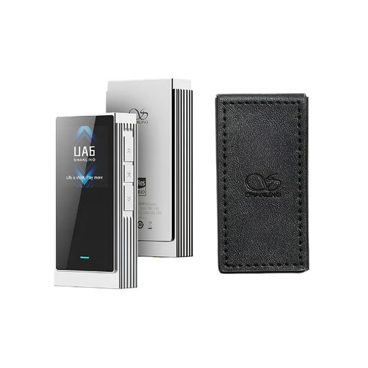 Portable Quad DAC Headphone Amplifier Silver with Case