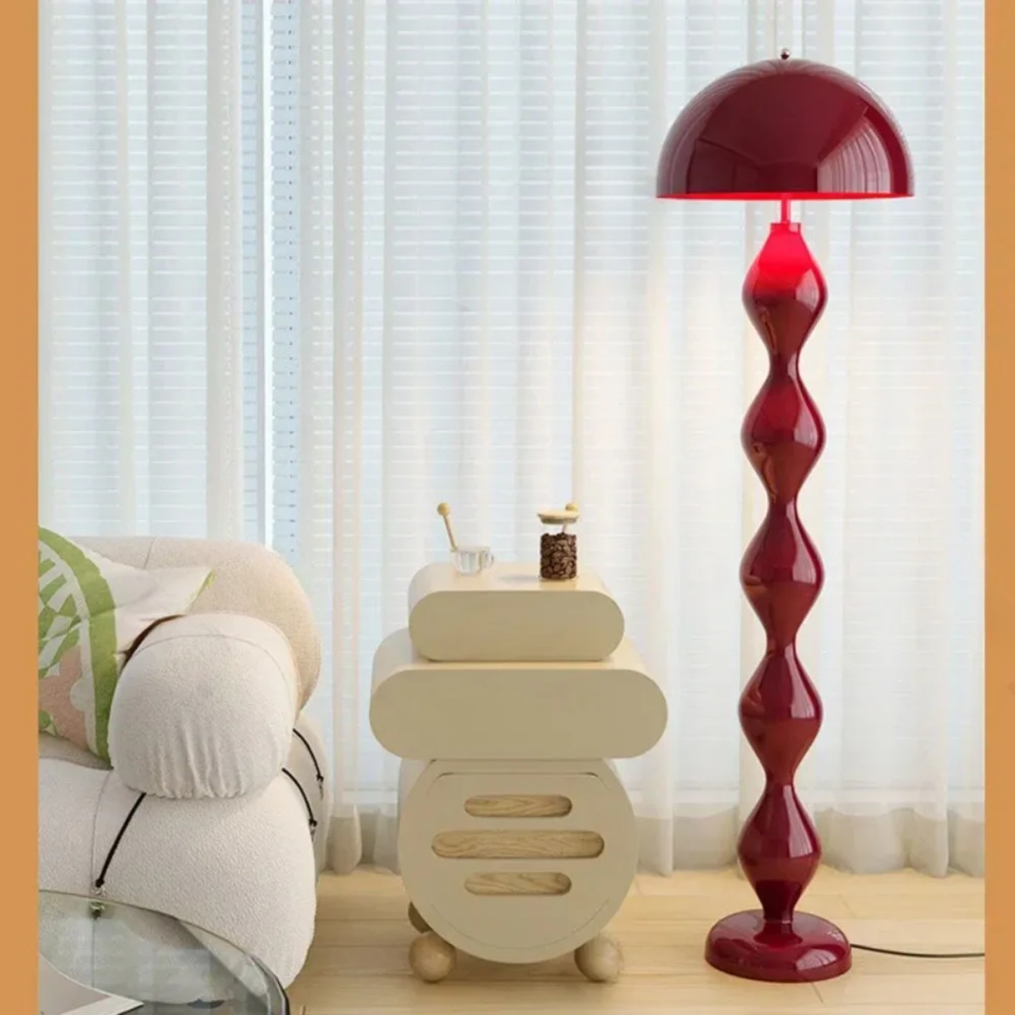 LED Mushroom Lamp with Soft Tricolor Lighting