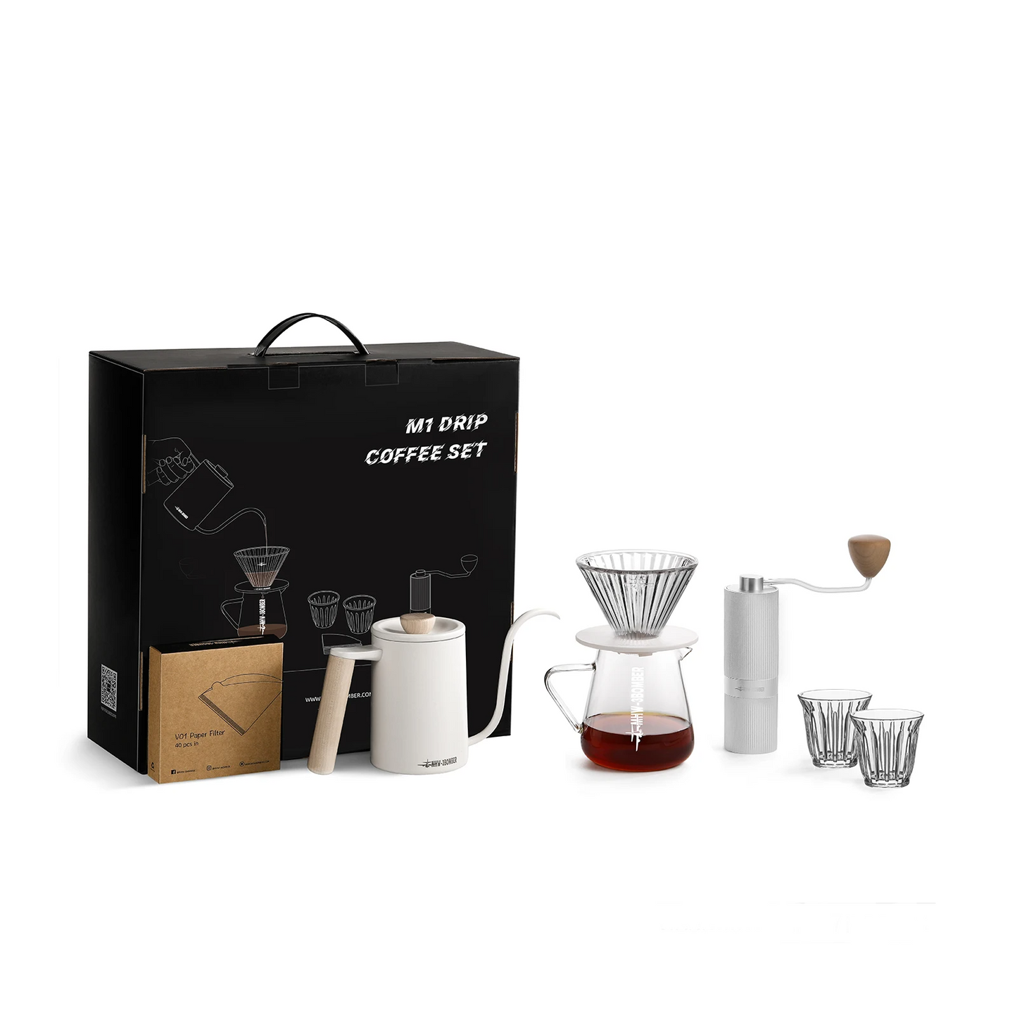 White 7-Piece Espresso & Pour Over Coffee Set