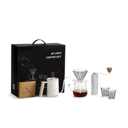 White 7-Piece Espresso & Pour Over Coffee Set