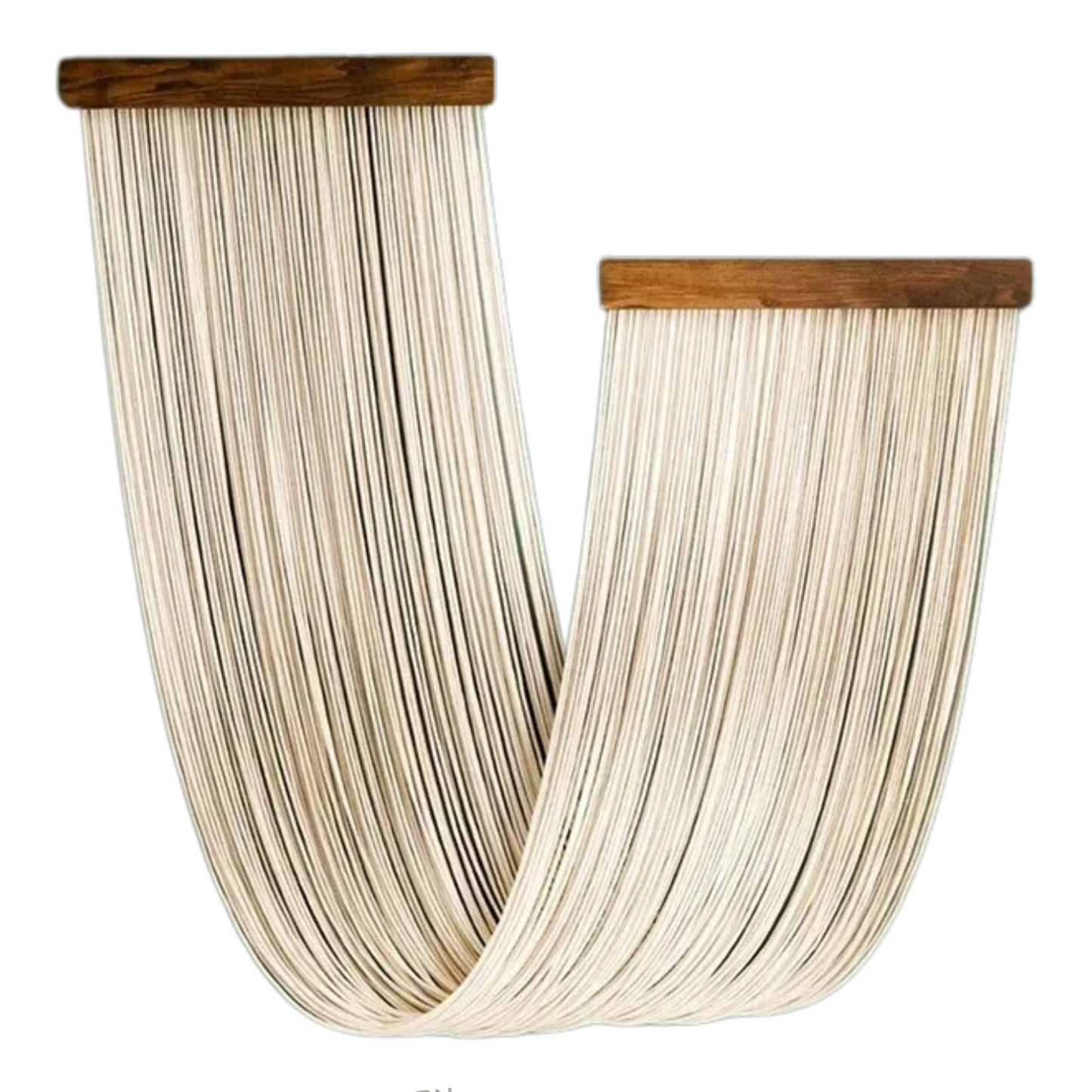 Beige Boho Tassel Wall Tapestry Hand Woven Curtain Decor
