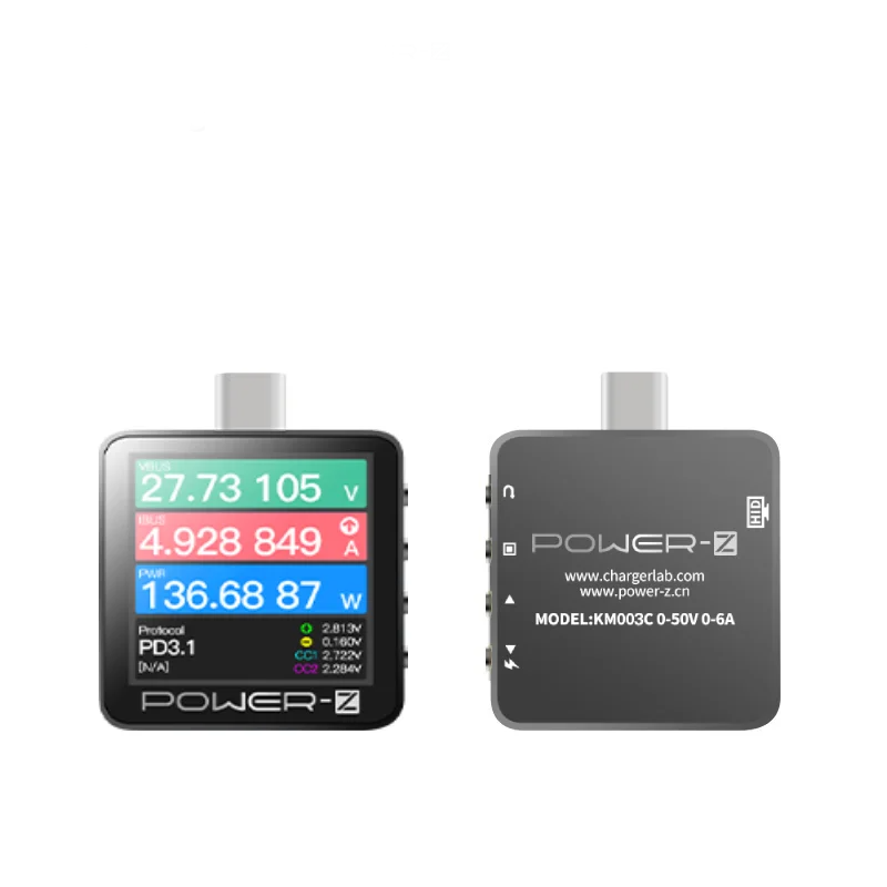 USB PD3.1 Type C Power Meter Tester 48V Dual Port