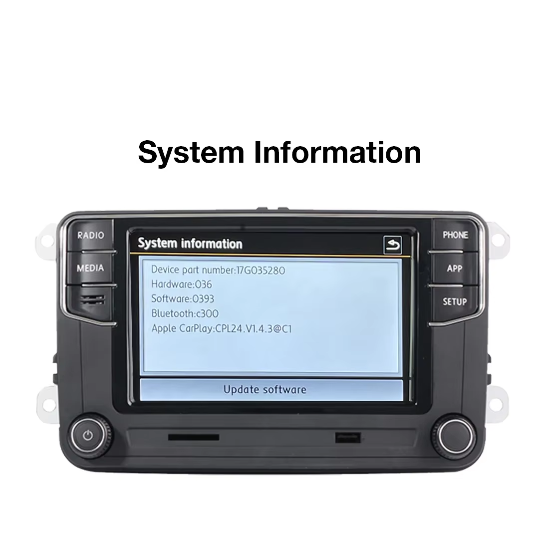 Wireless CarPlay Car Radio for VW Polo Golf Passat