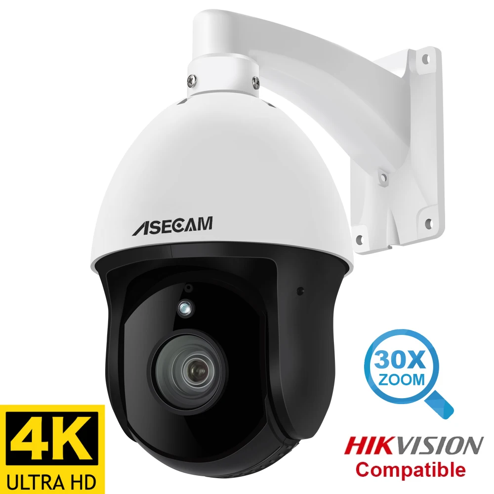 8MP 4K PTZ Security Camera 30X Zoom PoE