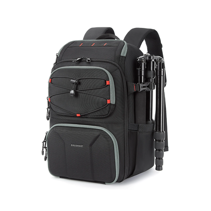 Black Camera Bag for Photographers with Laptop and Gear Storage