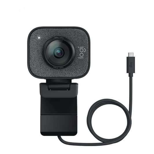 Full HD 1080P Streaming Webcam with Microphone Black