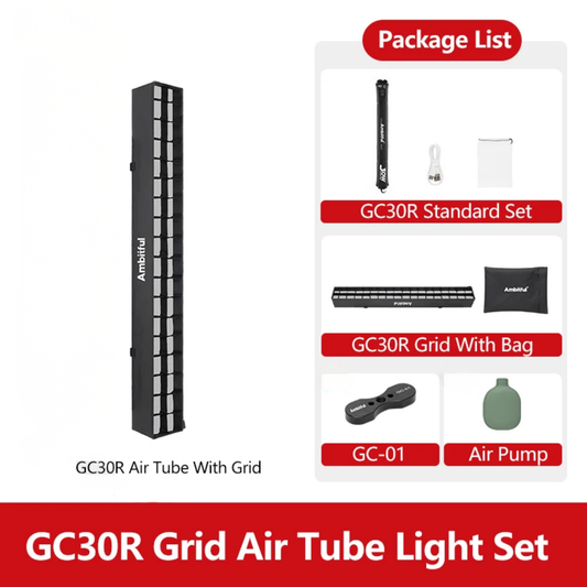 GC30R Flexible RGB Photography Light with Grid