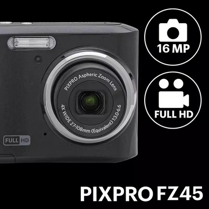 Kodak Pixpro FZ45 Blue 16MP Full HD Digital Camera with Memory Card Set