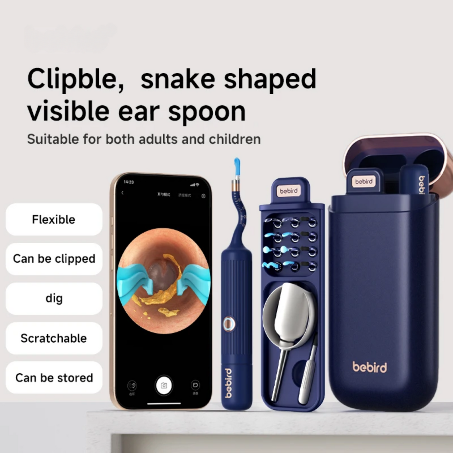 Smart Visual Earwax Removal Kit with Bendable Earpick