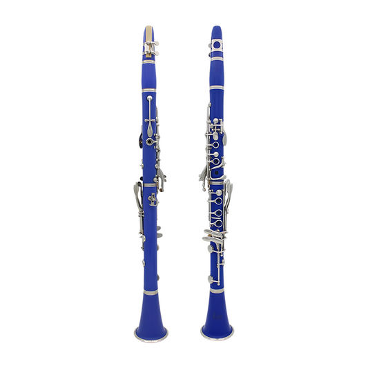 Blue Bb Clarinet 17 Keys Professional Woodwind Instrument